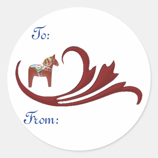 Dala Horse Gift Label (Voorkant)