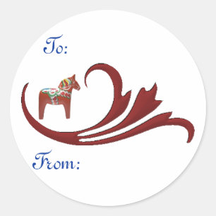 Dala Horse Gift Label