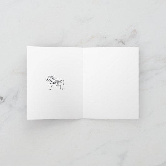 Dala Horse Hartelijk dank Bedankkaart (Binnen)