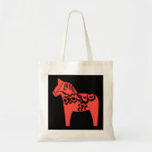 Dala Horse Hoodie Dalarna Zweden Sverige G Tote Bag (Voorkant)