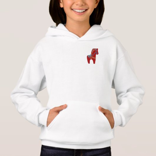 Dala Horse Hoodie van meisjes (Voorkant)