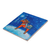 Dala Horse II Tile Onderzetter Tegeltje (Zijkant)