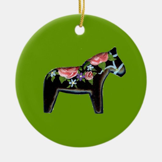 Dala Horse Kerst Ornament (Voorkant)