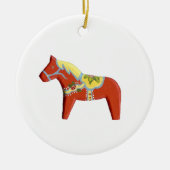 Dala Horse kerstversiering Keramisch Ornament (Voorkant)