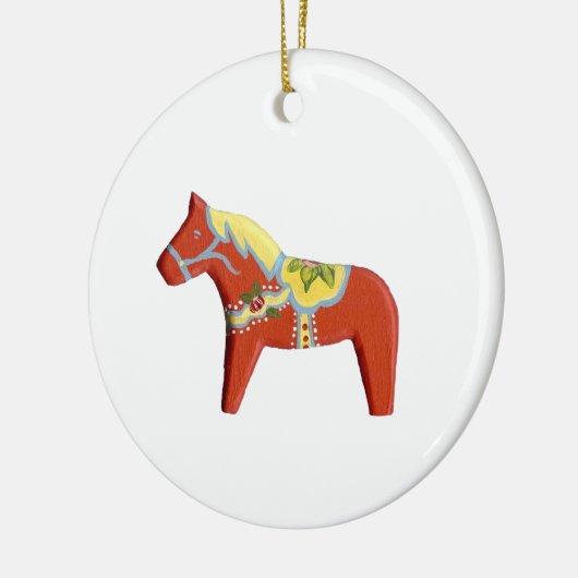 Dala Horse kerstversiering Keramisch Ornament (Links)