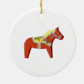 Dala Horse kerstversiering Keramisch Ornament (Achterkant)