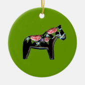 Dala Horse kerstversiering Keramisch Ornament (Voorkant)