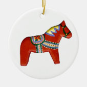 Dala Horse kerstversiering Keramisch Ornament (Voorkant)