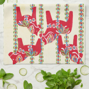 Dala Horse Kitchen Towel Theedoek