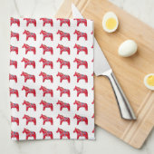 Dala Horse Kitchen Towel Theedoek (Quarter Fold)