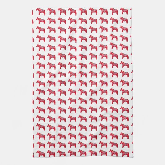 Dala Horse Kitchen Towel Theedoek (Verticaal)