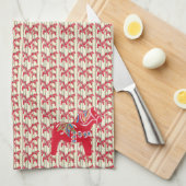 Dala Horse Kitchen Towel Theedoek (Quarter Fold)