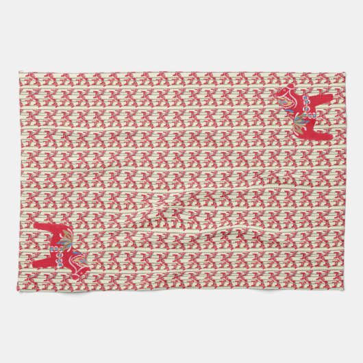Dala Horse Kitchen Towel Theedoek (Horizontaal)