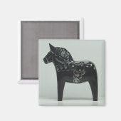 DALA HORSE magneet (zwart) (Voorkant / Achterkant)