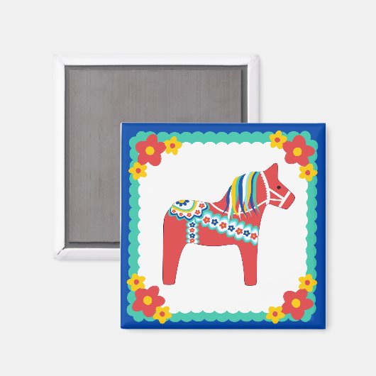 Dala Horse Magnet (Voorkant / Achterkant)