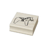 Dala Horse met Flowers Rubberstempel (Stempel)