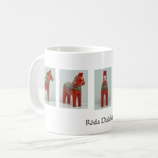 DALA HORSE mok - rood (Voorkant links)