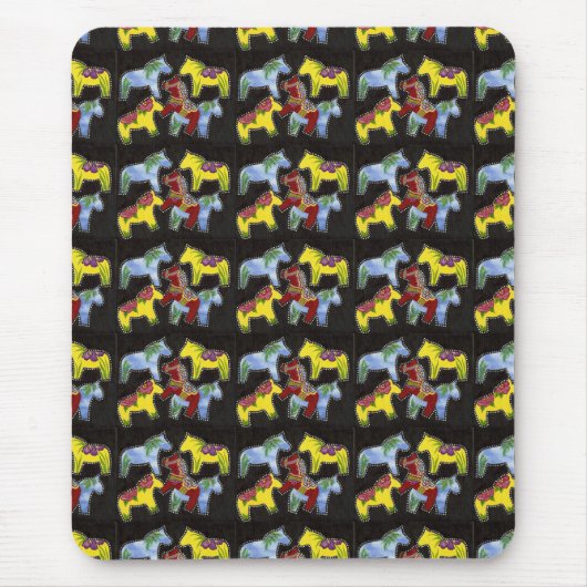 Dala Horse Mousepad Muismat (Voorkant)