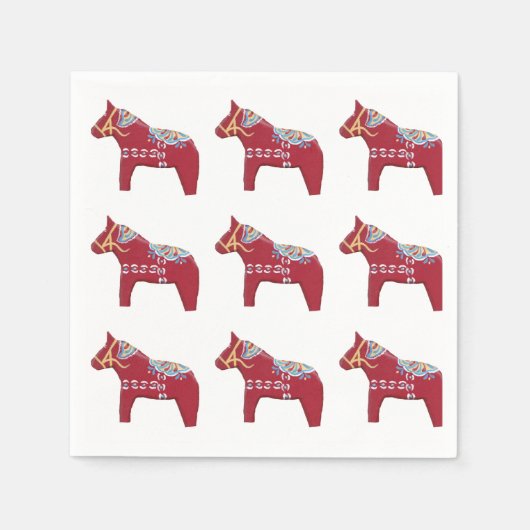 Dala Horse-papieren servetten (Voorkant)