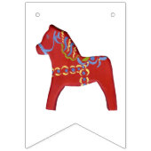 Dala Horse Party Bunting Vlaggetjes (Eerste vlag)