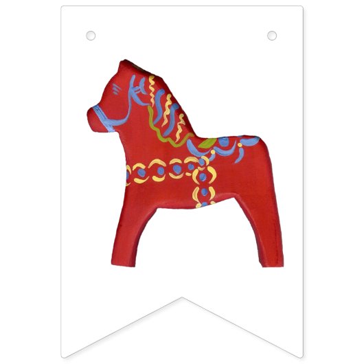 Dala Horse Party Bunting Vlaggetjes (Eerste vlag)