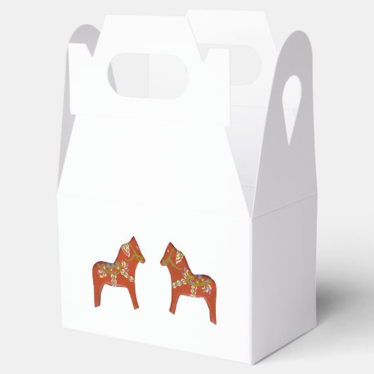 Dala Horse Party Favor Box Bedankdoosjes (Geopend)