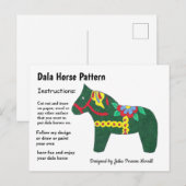 Dala Horse Pattern om te delen Feestdagenkaart (Voorkant / Achterkant)