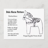 Dala Horse Pattern om te delen Feestdagenkaart (Voorkant)