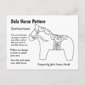 Dala Horse Pattern om te delen Feestdagenkaart (Voorkant)