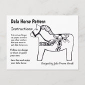 Dala Horse Pattern om te delen Feestdagenkaart (Voorkant)