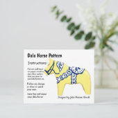 Dala Horse Pattern om te delen Feestdagenkaart (Staand voorkant)