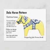 Dala Horse Pattern om te delen Feestdagenkaart (Voorkant)