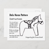 Dala Horse Pattern om te delen Feestdagenkaart (Voorkant / Achterkant)