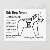 Dala Horse Pattern om te delen Feestdagenkaart (Voorkant)