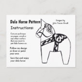 Dala Horse Pattern om te delen Feestdagenkaart (Voorkant)