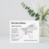 Dala Horse Pattern om te delen Feestdagenkaart (Staand voorkant)
