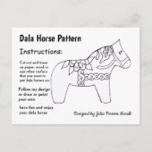 Dala Horse Pattern om te delen Feestdagenkaart (Voorkant)