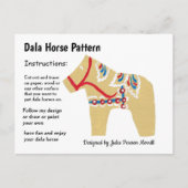 Dala Horse Pattern om te delen Feestdagenkaart (Voorkant)