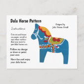 Dala Horse Pattern om te delen Feestdagenkaart (Voorkant)