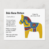 Dala Horse Pattern om te delen Feestdagenkaart (Voorkant)