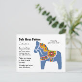 Dala Horse Pattern om te delen Feestdagenkaart (Staand voorkant)