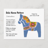 Dala Horse Pattern om te delen Feestdagenkaart (Voorkant)