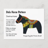 Dala Horse Pattern om te delen Feestdagenkaart (Voorkant)