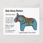 Dala Horse Pattern om te delen Feestdagenkaart (Voorkant)