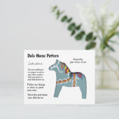 Dala Horse Pattern om te delen Feestdagenkaart (Staand voorkant)