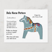 Dala Horse Pattern om te delen Feestdagenkaart (Voorkant)