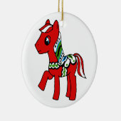 Dala Horse Pony Keramisch Ornament (Rechts)