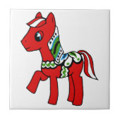 Dala Horse Pony Tegeltje (Voorkant)