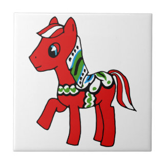 Dala Horse Pony Tegeltje
