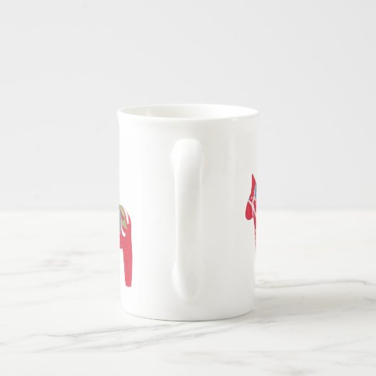 Dala Horse Porselein Kop (Achterkant)